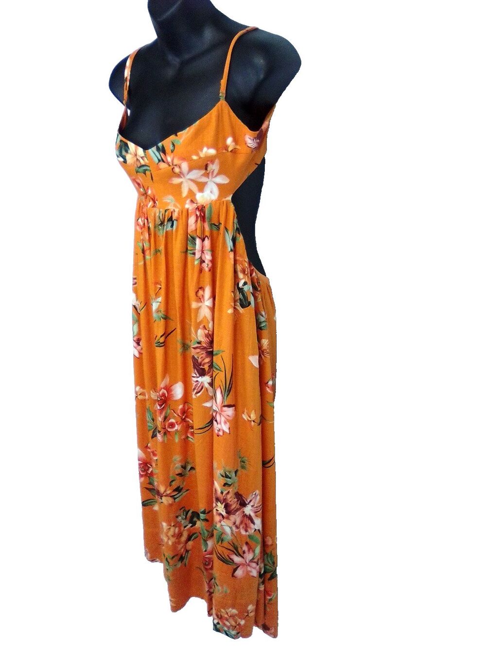 Leekeway Women's Summer Sleeveless Boho Halter Beach Dress Open Back Large - Picture 2 of 6